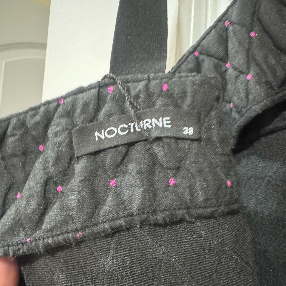 Nocturne Black Quilted Dress Size 38 - Picture 8 of 9